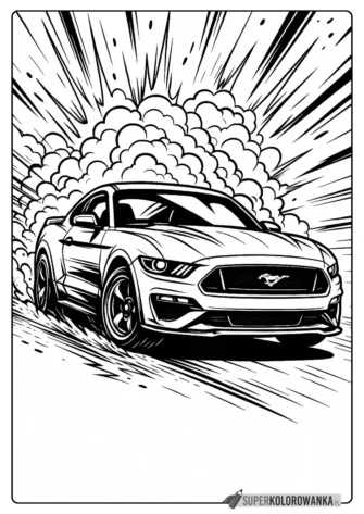 ford mustang kolorowanka do druku