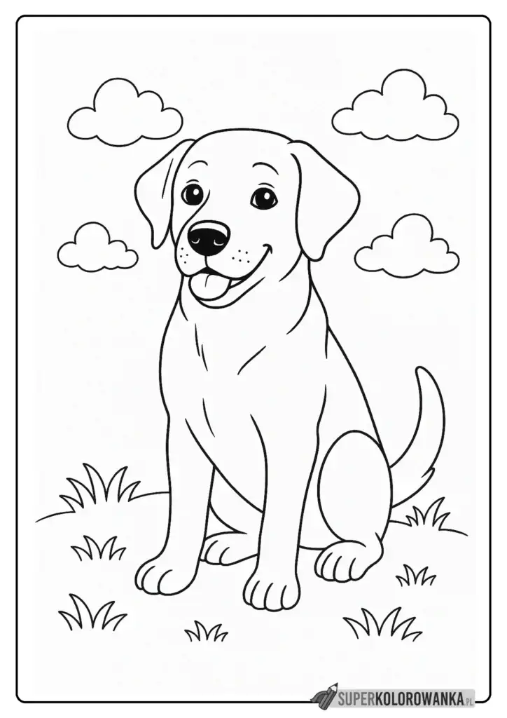 labrador kolorowanka do druku