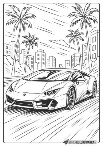 lamborghini huracan kolorowanka pdf