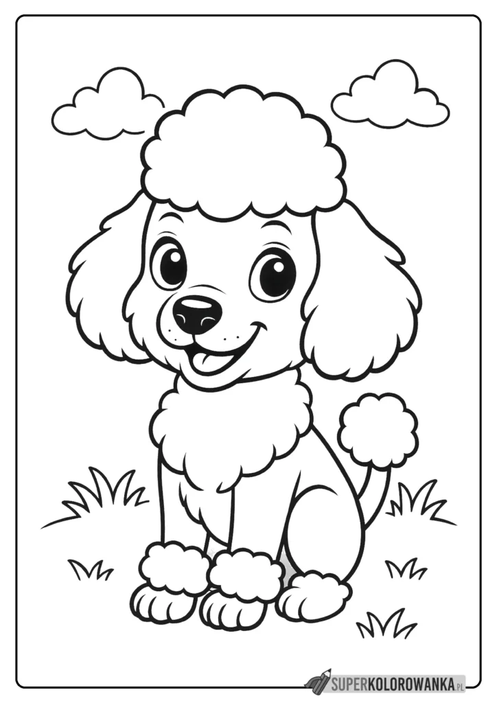 pudelek kolorowanka do druku