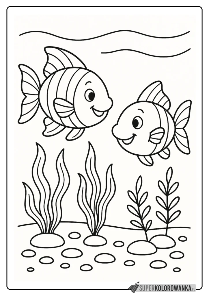 rybki kolorowanka do druku